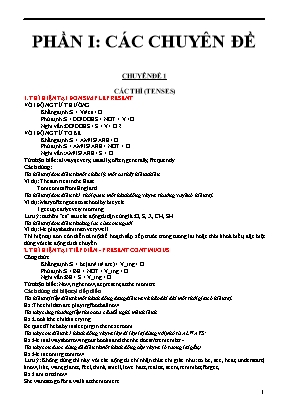 Các chuyên đề luyện thi THPT Quốc gia môn Tiếng Anh
